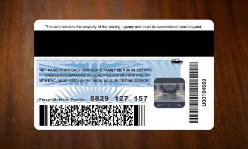 Canada-British Colombia Driver license PSD Template