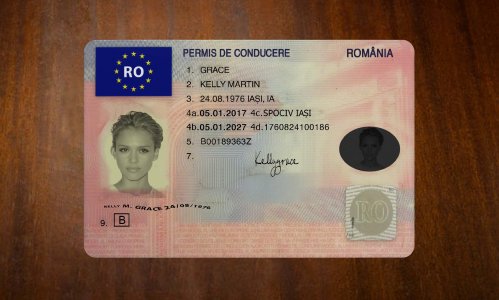 Romania Driver license PSD Template