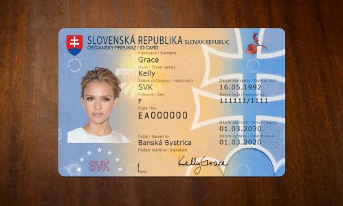 Slovakia ID Card PSD Template
