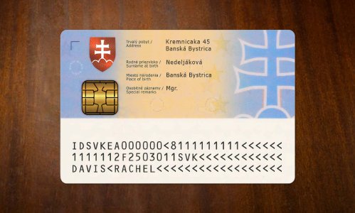 Slovakia ID Card PSD Template