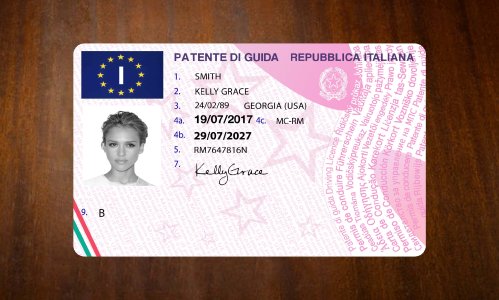 Italy Driver license PSD Template Download