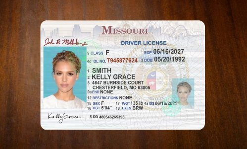 Missouri Driver license PSD Template