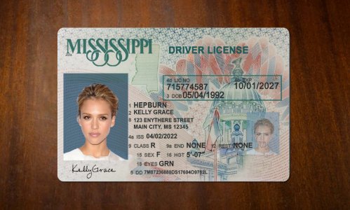 Mississippi Driver license PSD Template