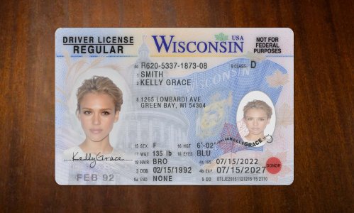 Wisconsin Driver license PSD Template