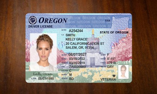 Oregon Driver license PSD Template