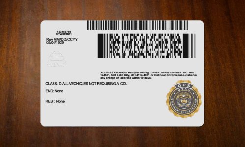 Utah Driver license PSD Template