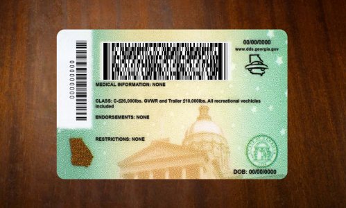 Georgia Driver license PSD Template
