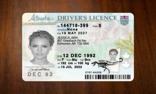 Canada-Alberta Driver license PSD Template