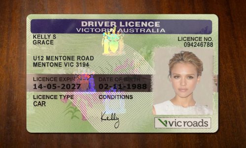 Australia-Victoria Driver license PSD Template