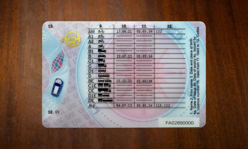 Uk Driver license PSD Template