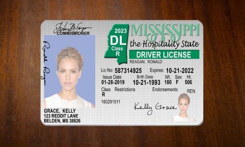 Mississippi Old Driving license Free Download